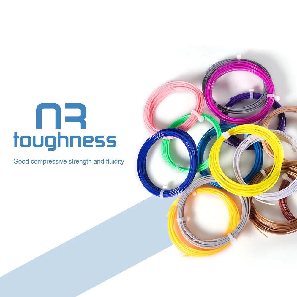 5M 5/10/20 Farben 3D Stift Nachfüllungen Pla 3D Stift Druckkabel Filament Druckmaterialien Hochpräzisionsdruckerkabel Mate