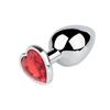 Heart-Shaped Metal Anal Plug Set – Large, Medium, Small Options