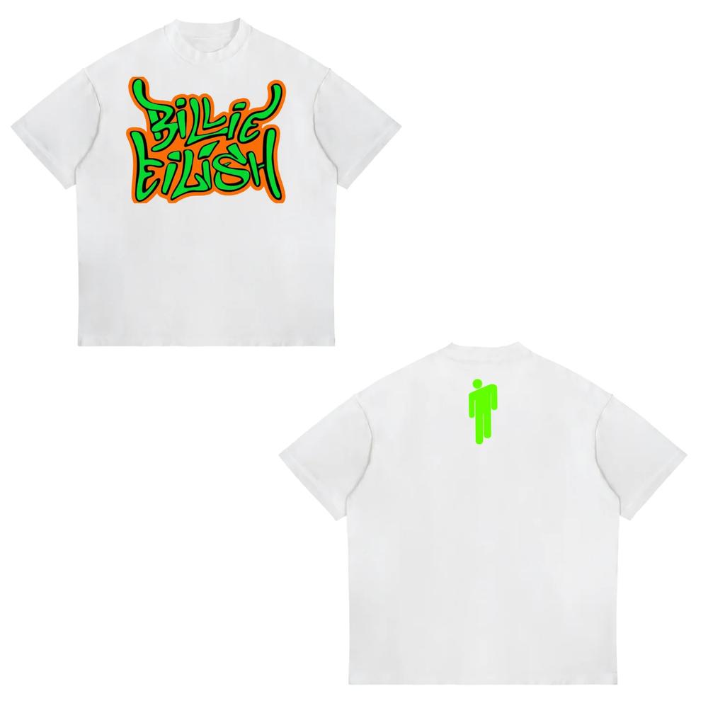 T-shirt con Stampa Billie Eilish 2026 Nuova Calda Vendita Unisex Moda Donna Retro Maglietta per Fan di Musica Y2k Street Wear T-shirt in Cotone