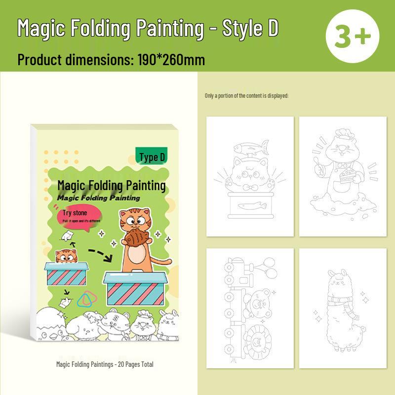 Children's DIY Magic Folding Tracing & Doodle Book: Eye-Friendly Educational Art Album