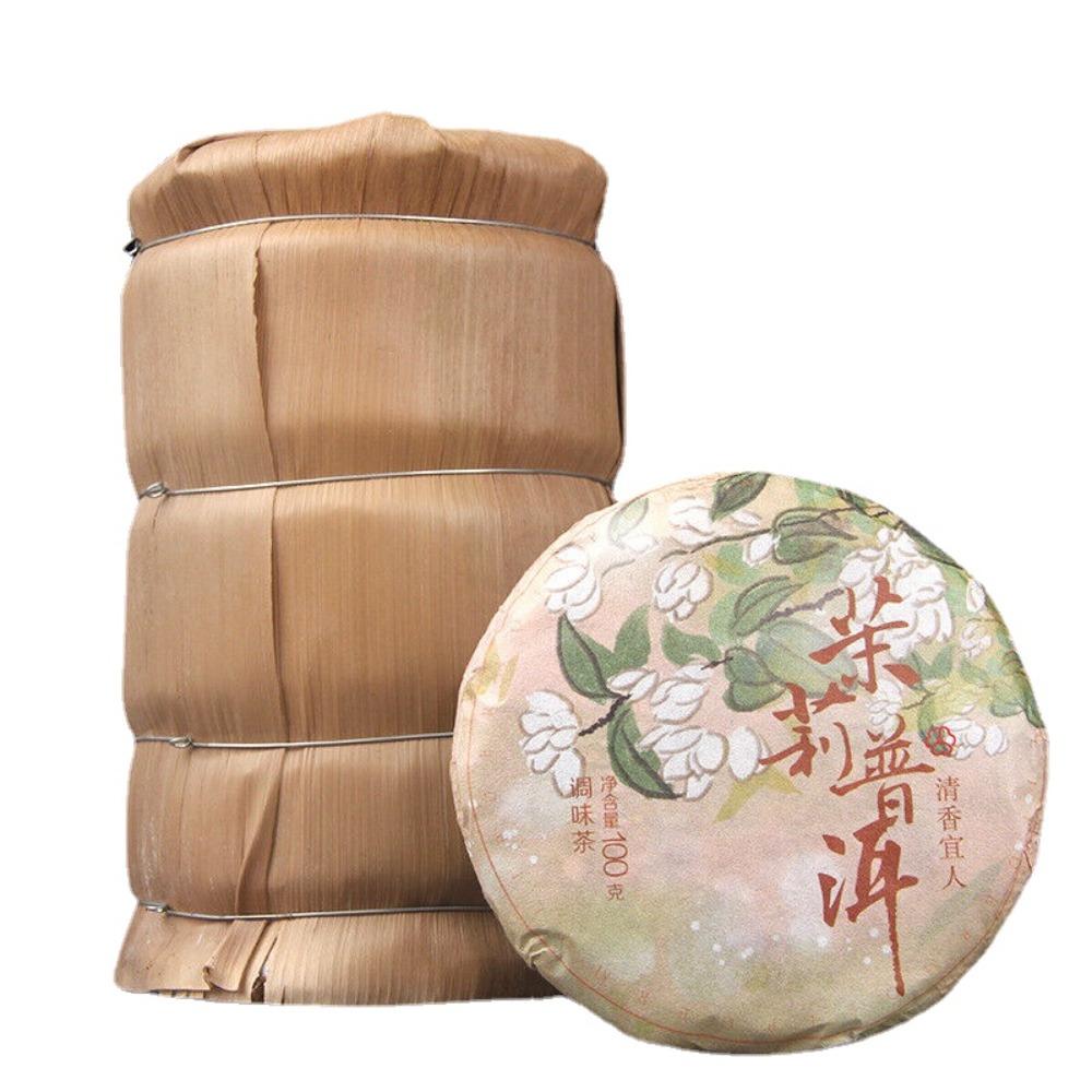 100g Pu er Ripe Tea Cake Jasmine Flavor