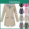 Solid Jacket Outdoor Women Rain Plus Waterproof Hooded Raincoat Windproof
