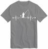 Fishing Heart Beat Pulse TShirt FisherUnisex Gift Angling Angler Catching Fish Fathers Day Birthday Daddy Grandad Gift Top T Shirt