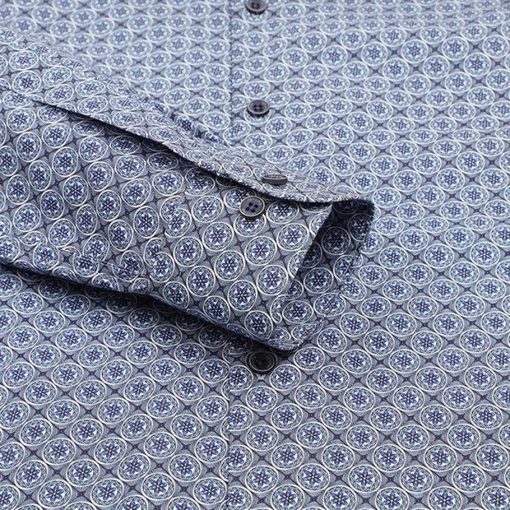 Renoma Classic Shirt Oriental Print Rnssg1040 Bu