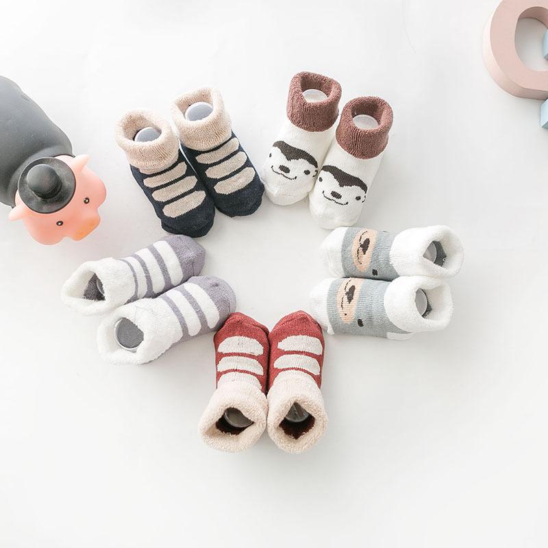 

5 Pairs/lot Newborn Baby Socks Thick Winter Spring Autumn Warm Cute Cartoon Baby Girls Boy Socks Fashion Soft Cotton Socks 0-6M