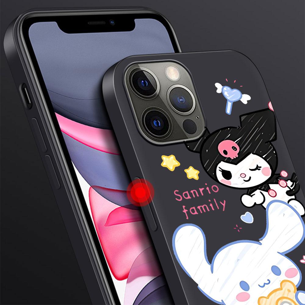 Cinnamoroll Kuromi Case for Apple iPhone 13 14 Plus 11 12 Mini 15 Pro Max 7 8 SE 2020 X XS XR Silicone Soft Phone Cover