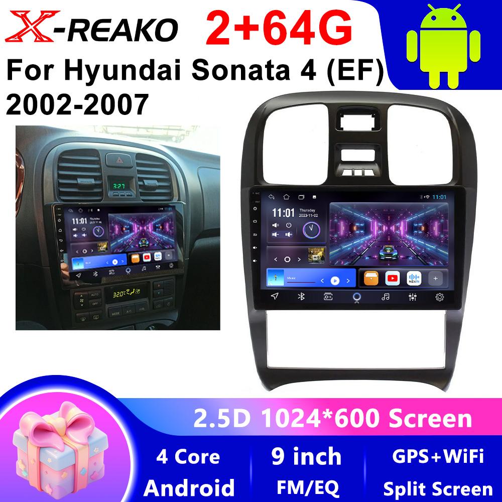 

Android Автомагнітола Для Hyundai Sonata 4 EF 2002 - 2007 Автомагнітола Мультимедійний Плеєр 4G wifi BT Без 2DIN DVD Навігація GPS Carplay 4 core 2GB+64GB CP