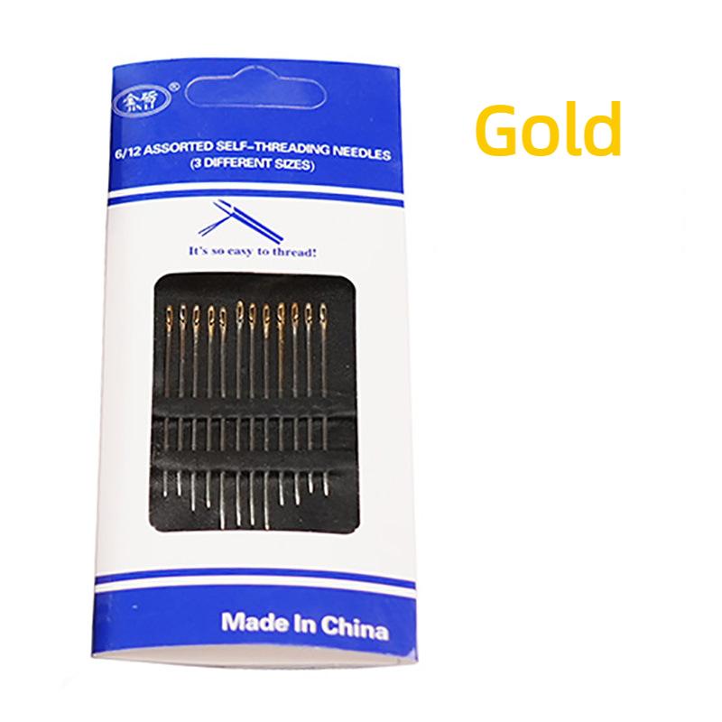 

12/24/36 шт. слепая игла для пожилых людей с боковым отверстием для ручного домашнего шитья из нержавеющей стали для шитья ненужная резьба ювелирные изделия своими руками 1 set=12pcs серебряный