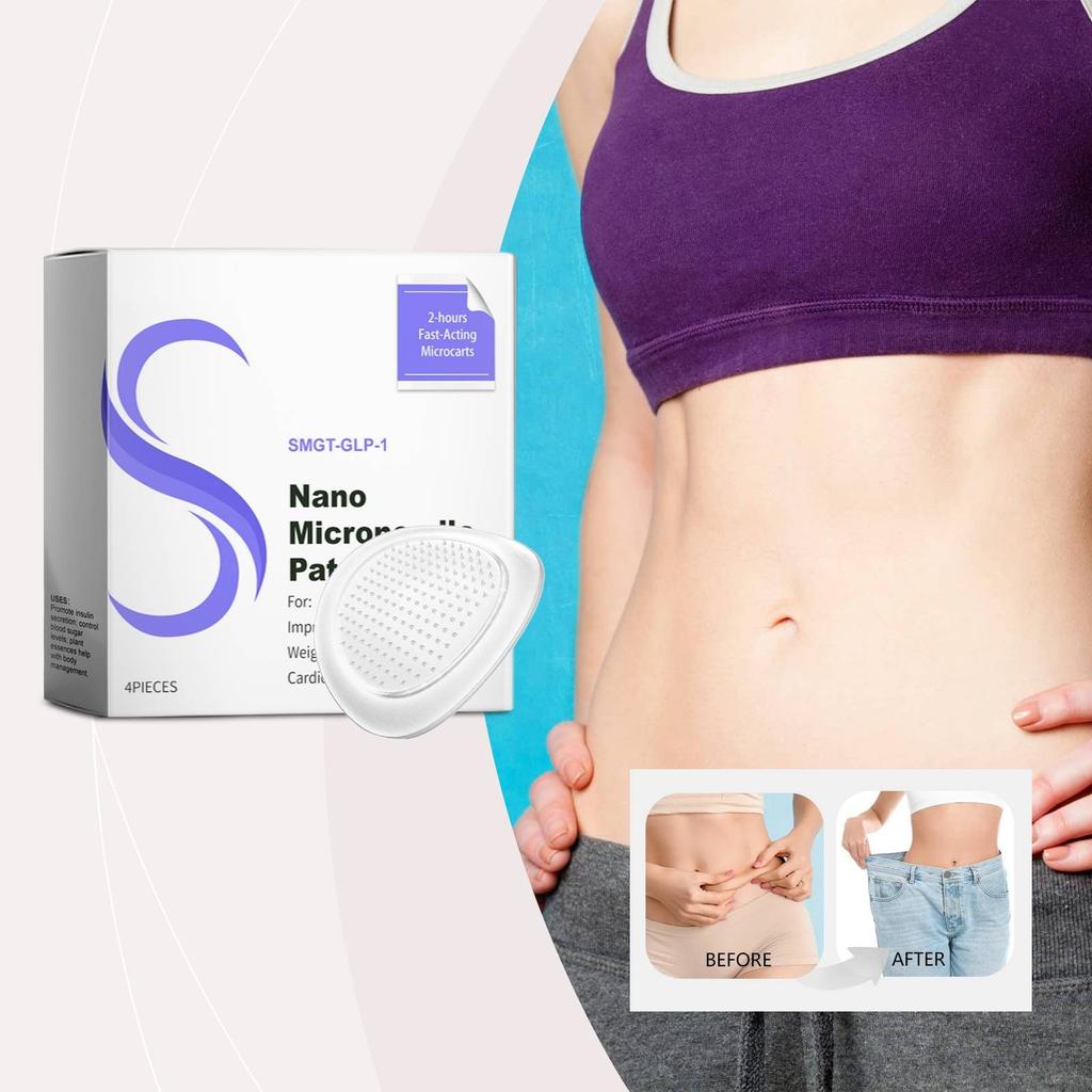 Nano Micro Needle Sticker, Firm Slimming, Painles, Full Stomach, Body Sticker, Tight Fit (4pcs/1box)