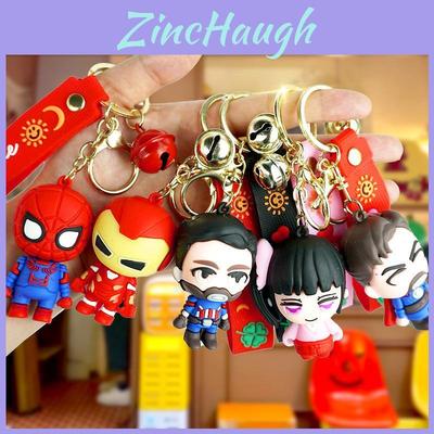 Cute Iron Man Captain America Thanos Doctor Strange Spiderman Keychain