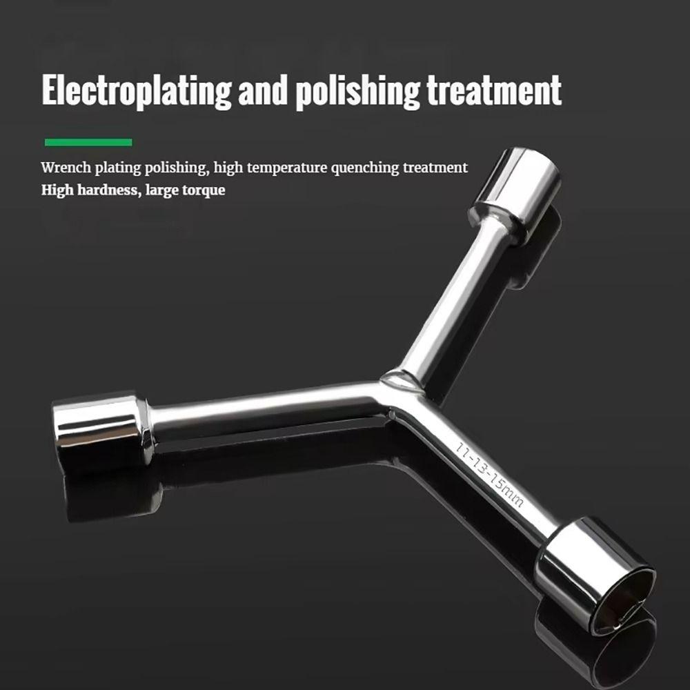 1Pcs Bicycle Bike Y Type Wrench Chrome Vanadium Steel Tri-fork Wrench New Triangle Socket Wrench