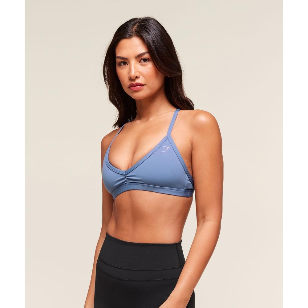 Gymshark Minimal Sports Bra Worn Blue B3a2j Udr1