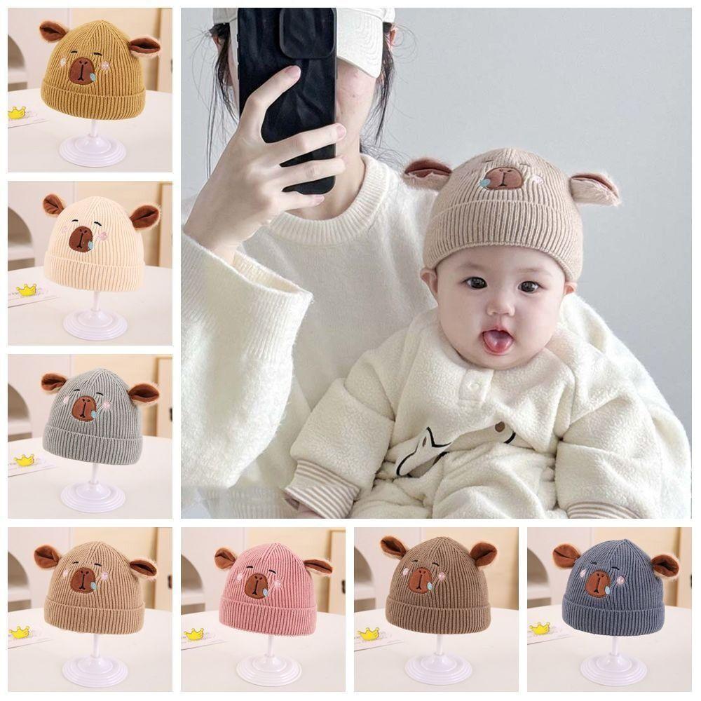 Capybara Baby Mütze Wolle Baby Strickmütze NEU Gehäkelte Mützen Herbst und Winter