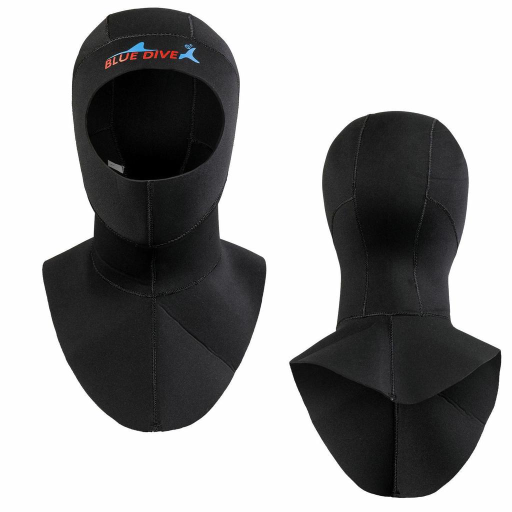 3mm Super Elastic Diving Cap with Shoulder Attachment for Cold Water Protection