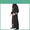 Gruseliges Schwarzes Halloween Priester Kostüm Robe Für Männer Und Frauen Cosplay Theater Veranstaltungen