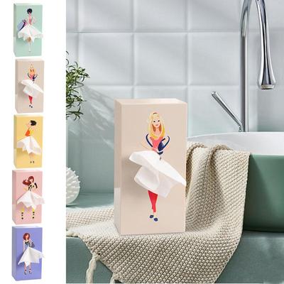 Cube Tissue Box Cover Creative Tissue Box Holder with Lid for Bathroom Multifunctional Interesting Napkin Holder with Stylish