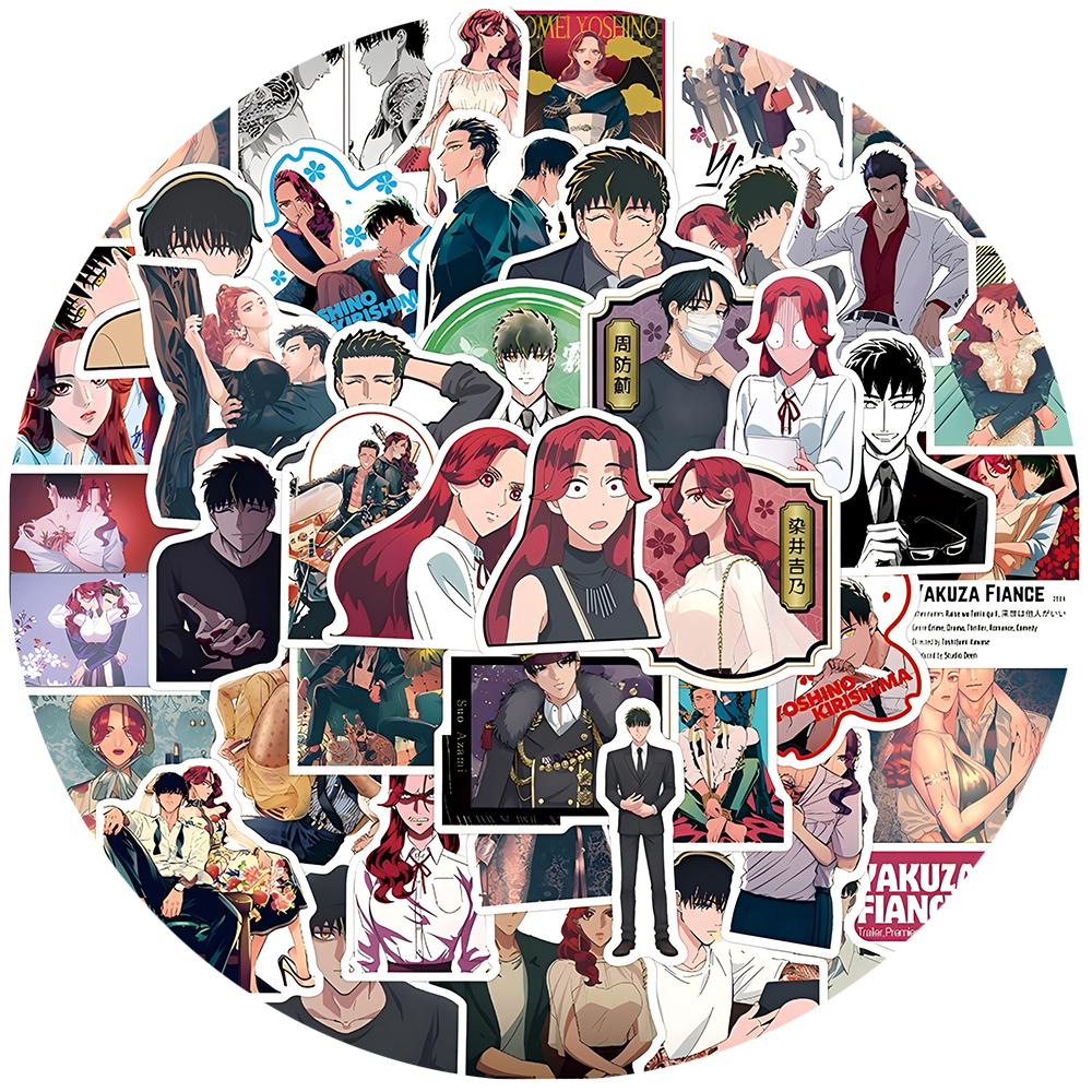 10/30/54pcs Cute Yakuza Fiance Anime Stickers Toys DIY Skateboard Phone Case Laptop Cool DIY Sticker Packs