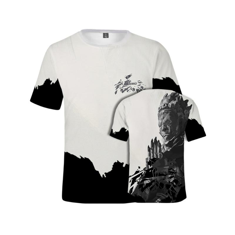 Men's 3D Printed T-Shirt Game Character Pattern Print Short Sleeve O-Neck Pullover Casual Top