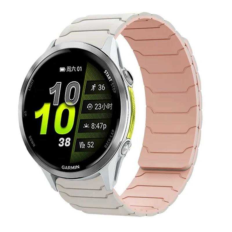 

22mm 20mm Silicone Band for Garmin Vivoactive 6/Vivomove Trend/570 970 965 265 255 165 55 Magnetic Bracelet for Garmin Venu 3 2 Forerunner 570 42mm