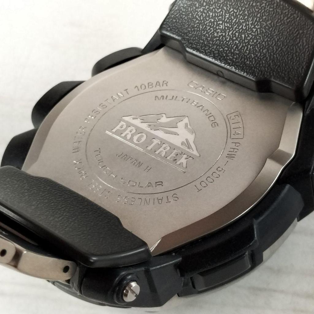 Used CASIO PROTREK PRW-5000T Tough Solar, working condition, new secondary battery