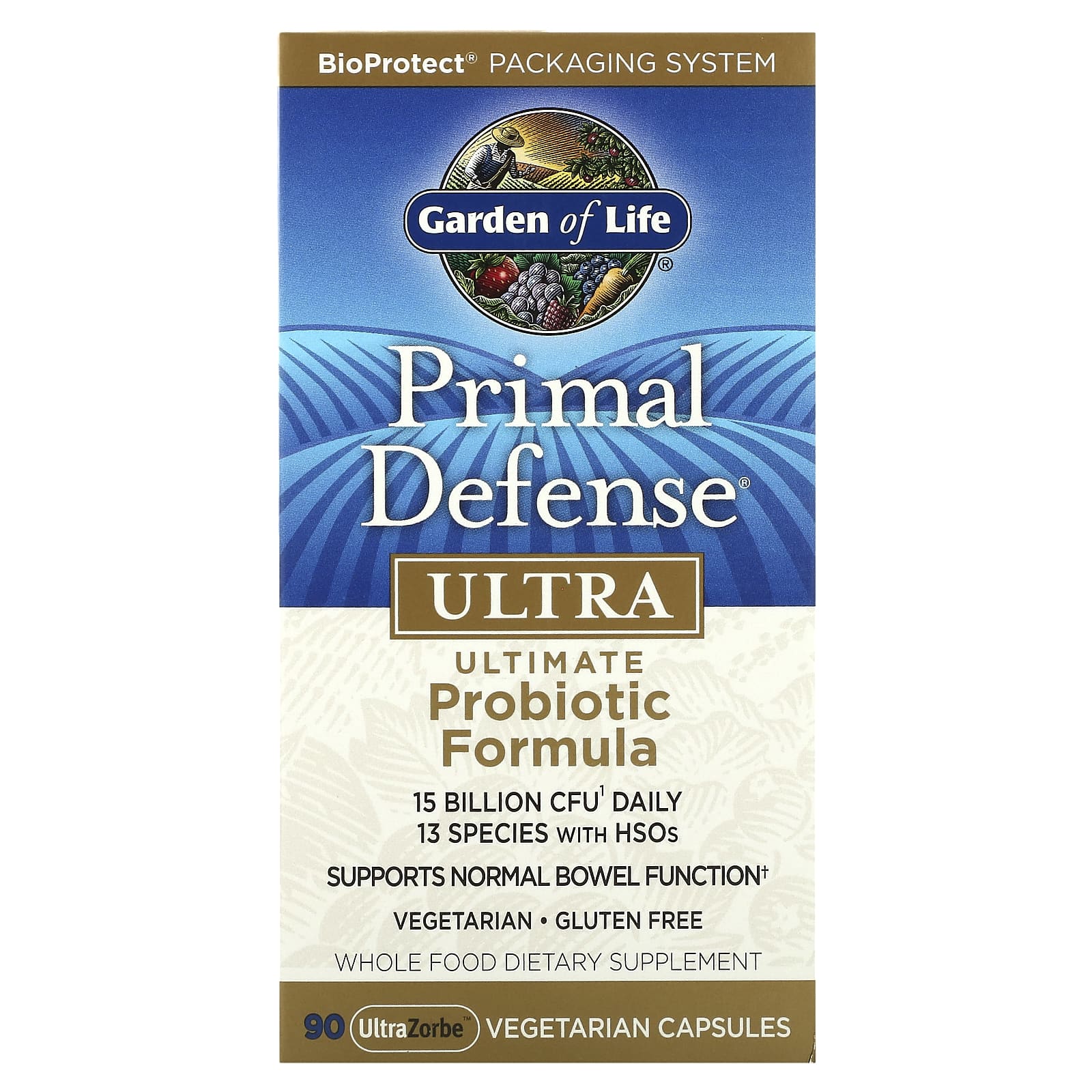 

Primal Defense, Ultra, Ultimate Probiotic Formula, Ultrazorbe Veggie Caps, 90 Tablets