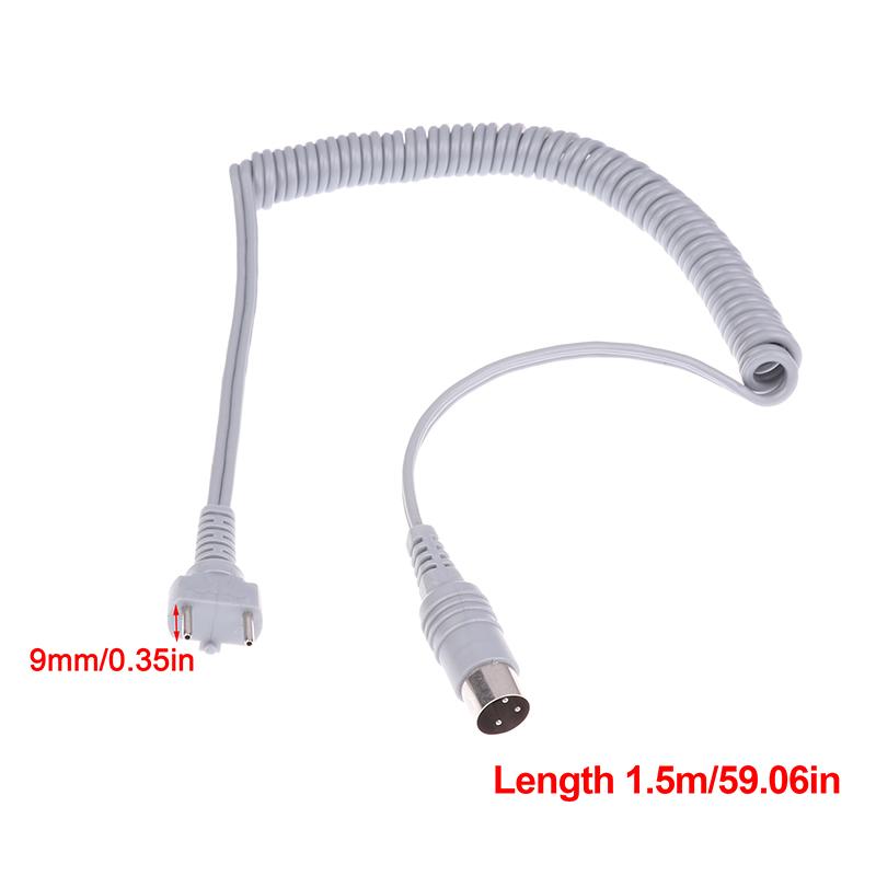 1.5M Grey 3-Pin 9Mm For Strong 210 204 90 105L 102L Nail Handle Power Cable Electric Manicure Drill Spring Wire