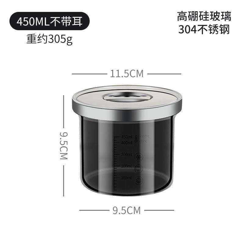 Transparent Heat-resistant Glass Pan Binaural Soup Pot Household Stew Pot Cooking Cookware Kitchen Accessories