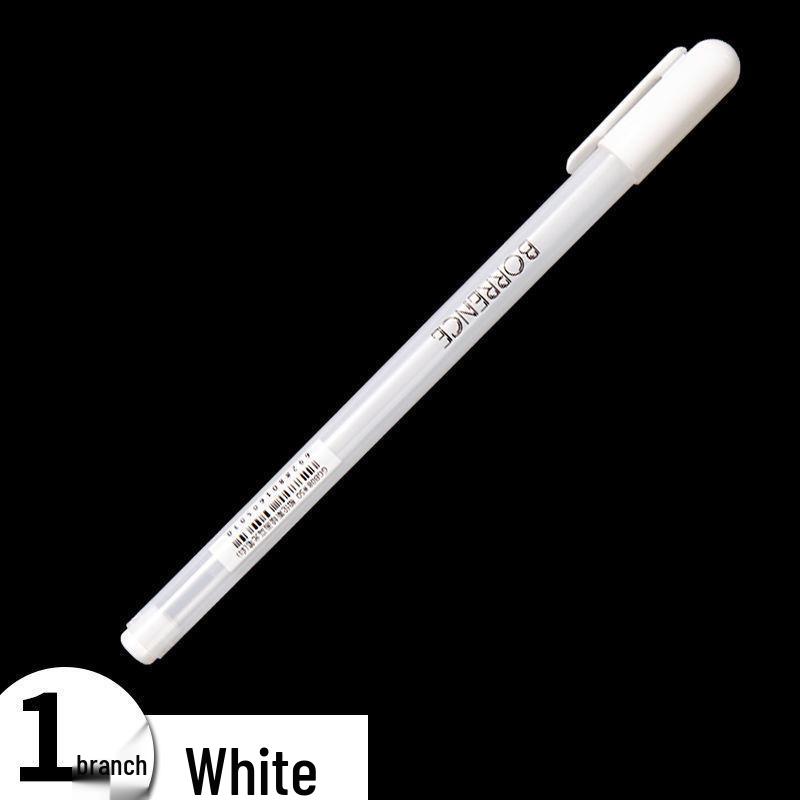 White Waterproof Highlighter Pen for Black Card Paper, Plastic, Art, DIY, Gold Outline, Journaling, Manga. белый