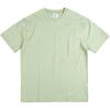 Ribbed Crew Neck Loose Fit Solid Color Short Sleeve T-Shirt Unisex Tops Green FV4889-343