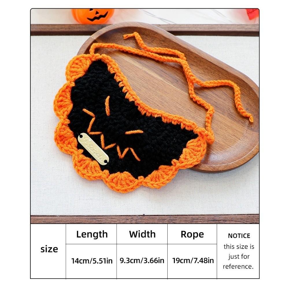 Adjustable Strap Pet Scarf Washable Cat Knitted Scarf Cartoon Pet Accessories  for Pet Decoration
