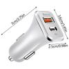 38W Car Charger with USB Type C and Standard USB A Port for 2 Devices Power Supply Support QC3.0 Charge