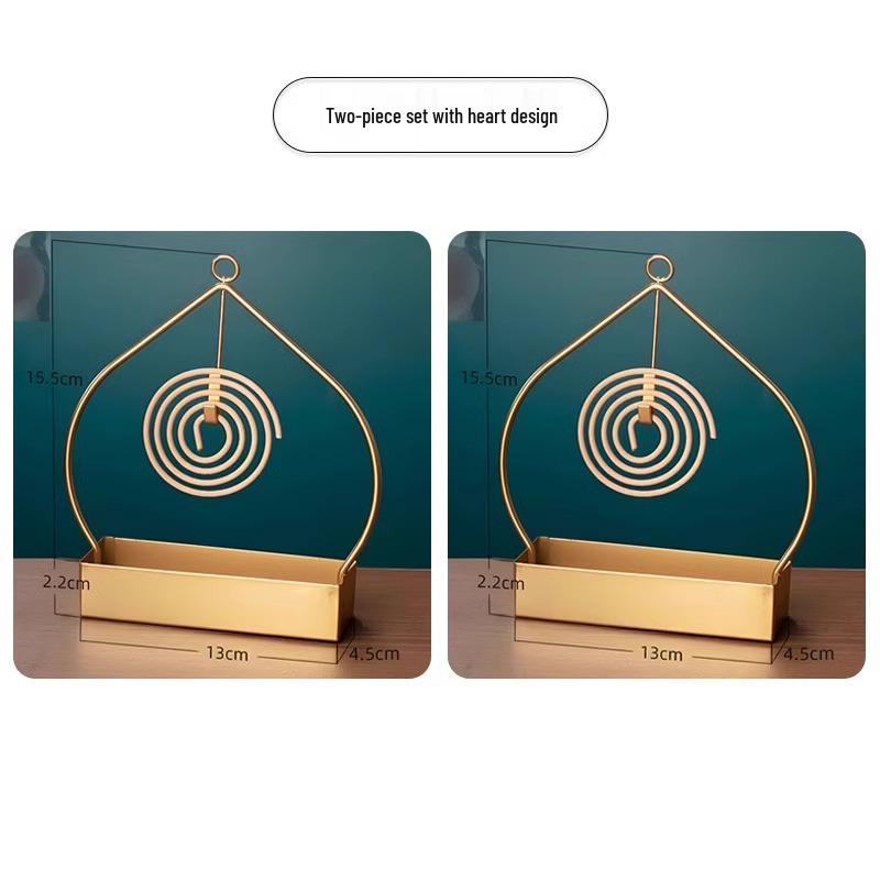 Wrought Iron Mosquito Coil Holder and Incense Burner - Fireproof, Anti-Scald, Ash Catcher, Stainless Steel Design