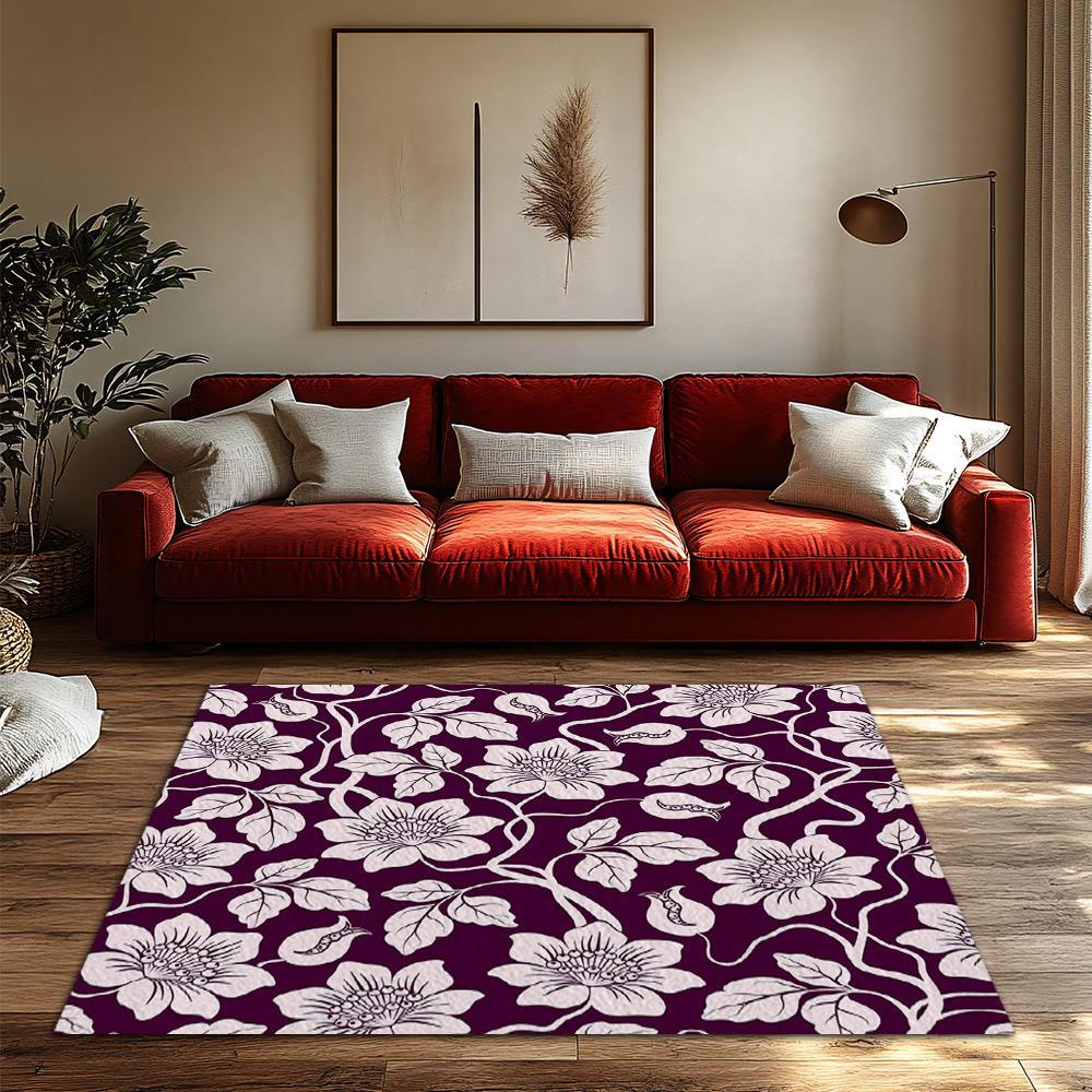 Floral Area Rug Vintage Persian Style Non Slip Floor Mat Living Room Bedroom Home Decor Modern Carpet Washable Doormat