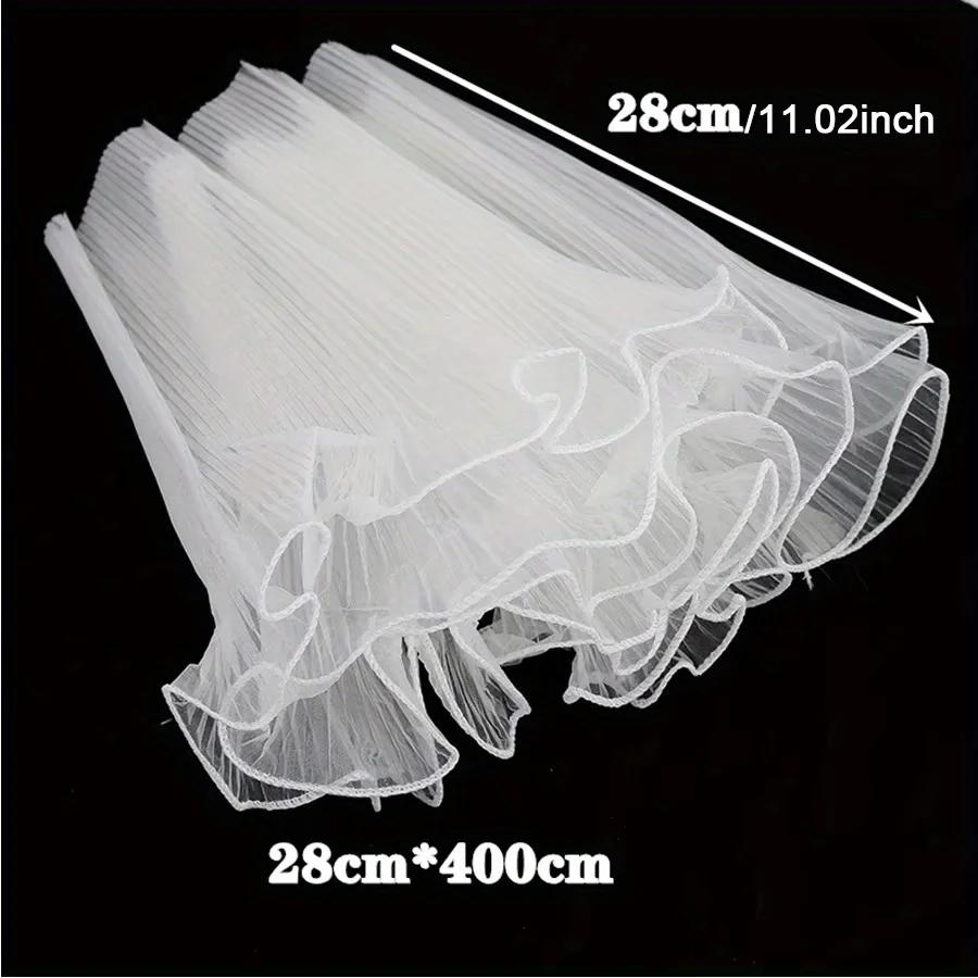 28cmx450cm Flower Wrapping Paper Pearl Wave Yarn Flower Packaging Lace Mesh Florist Handmade Bouquet Gift Packaging Supply Decor