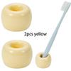 Mini Porte-Brosses à Dents en Céramique Pour Organisateurs de Plan de Travail de Salle de Bain | Supports de Brosse à Dents Compacts Hygiéniques Base