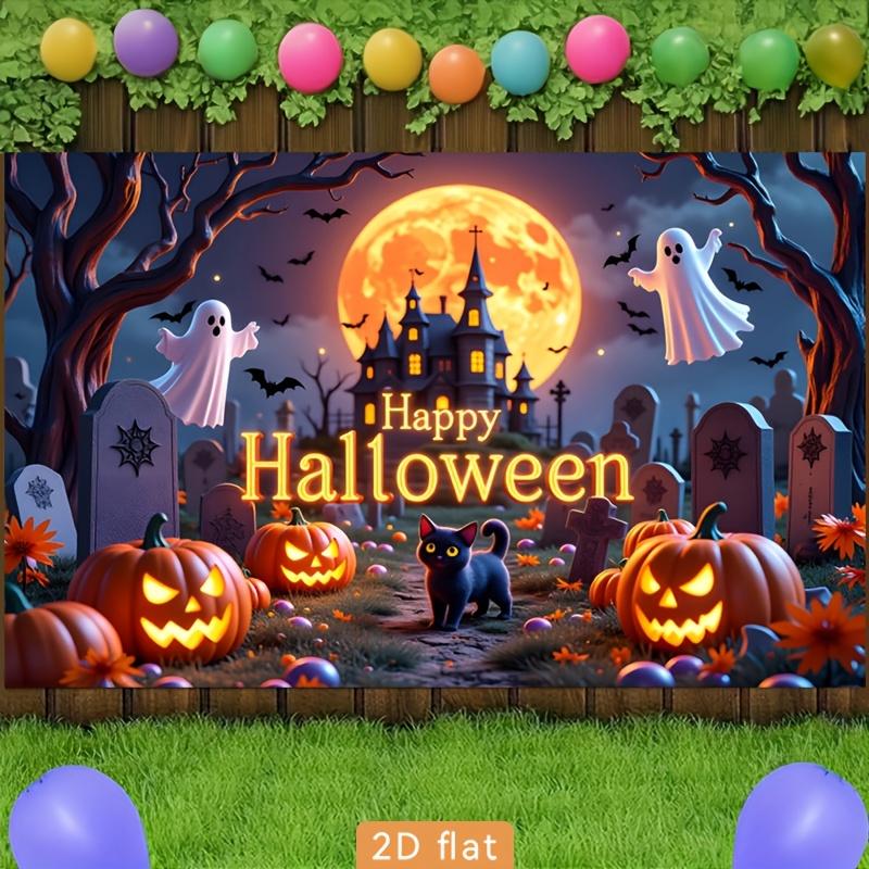 2D flat Halloween happy cartoon pumpkin night-time festive decoration suitable for party decorationzyc