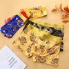 Men's Dragon Pattern Boxer Briefs, Stylish Majestic Dragon Print Underwear