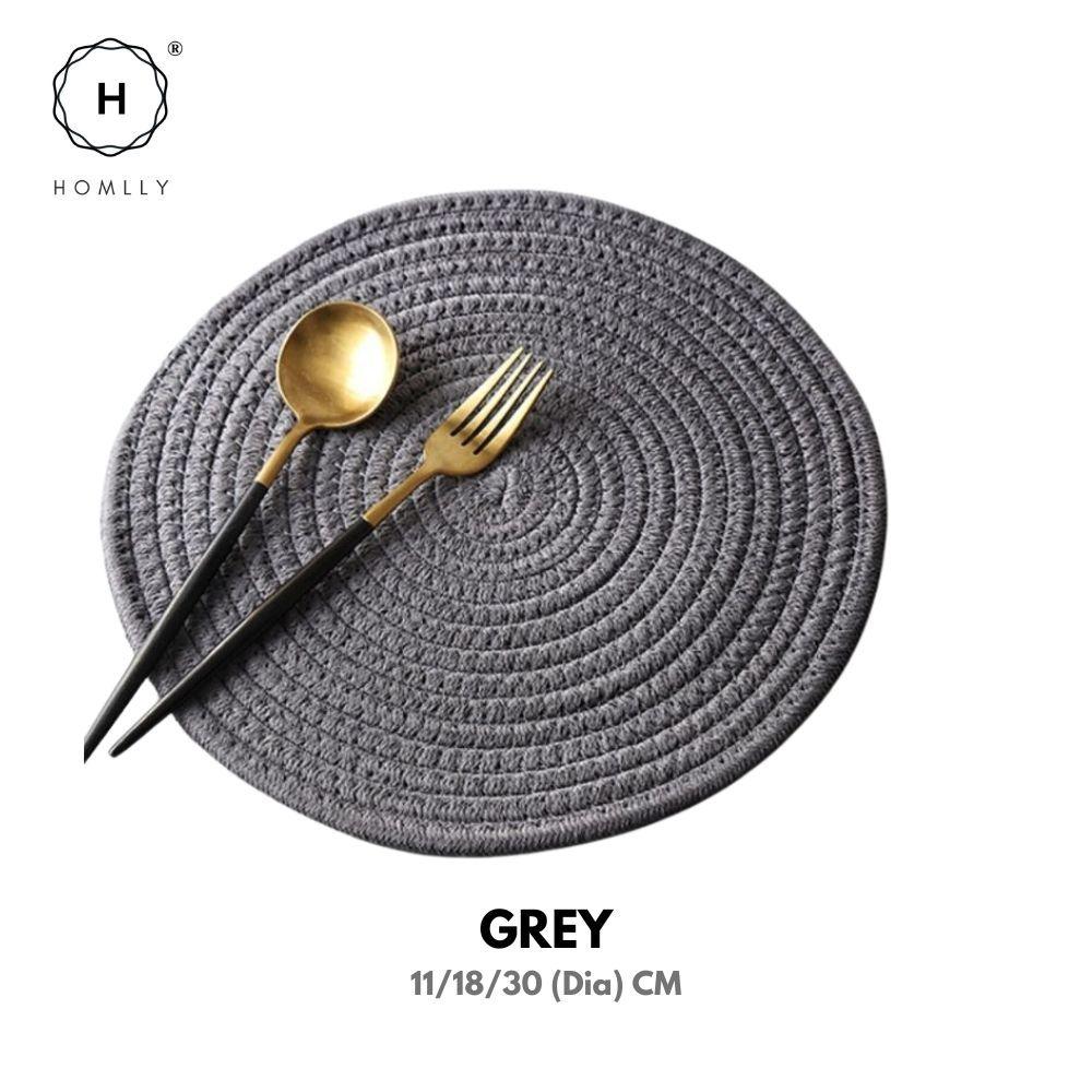 Homlly Modern Braided Round Table Coasters (X6PCS) Diameter 11cm X6PCS