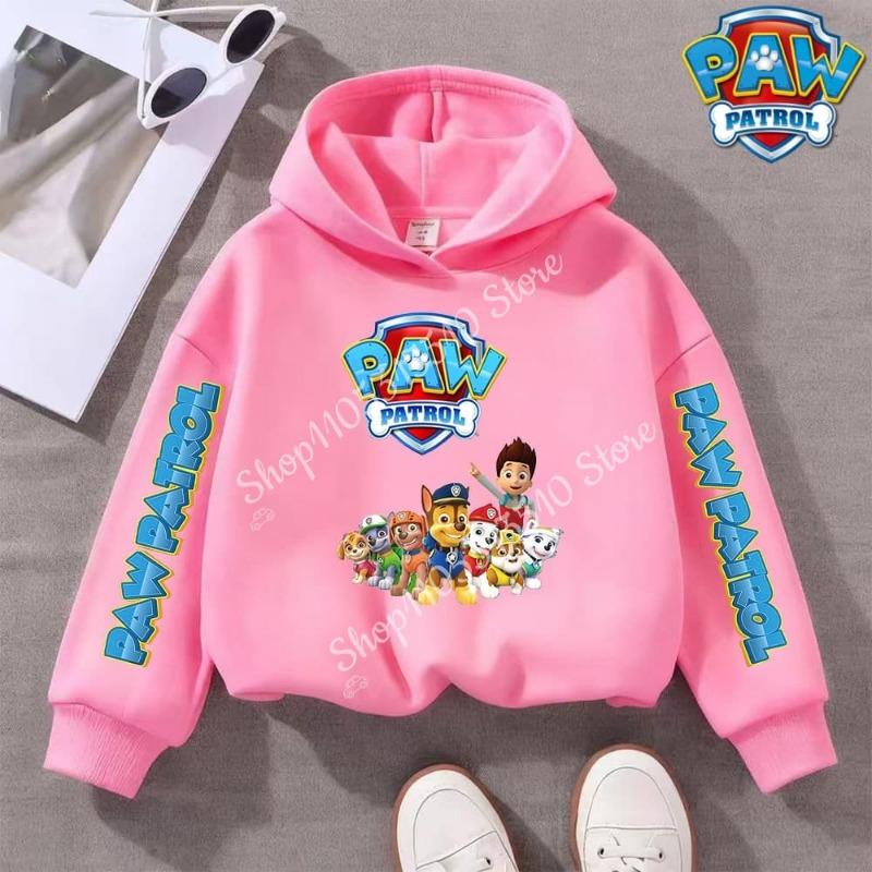 Paw Patrol Clothing for Boy Girl Long Sleeve Hoodie Chase Skye Clothes Tee Comfortable Tops Cartoon Base Swsweatshirt Kids Gift