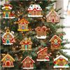 12pcs Gingerbread Man Ornaments for Christmas Tree, Assorted Plastic Gingerbread Figurines Ornaments, Christmas Tree Hanging Decorations, 3 Inch Tall