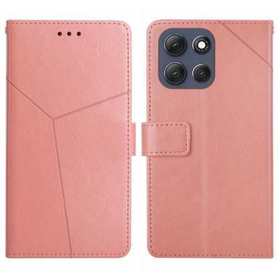 For Motorola Moto G56 5G HT01 Y-shaped Pattern Flip Leather Phone Case