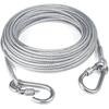 Doppelköpfige Hunde Auslaufkabel Leine, Traktionsseil mit Metallschnalle Stahldraht rostfreier Trainingshalsband, Outdoor Hunde Gurt