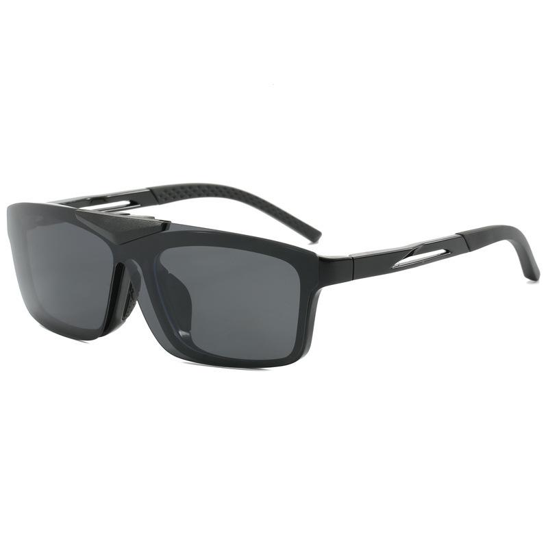 New Outdoor Polarized UV Resistant Sunglasses Trendy Cycling Foldable Dual-use Myopia Set 2-in-1