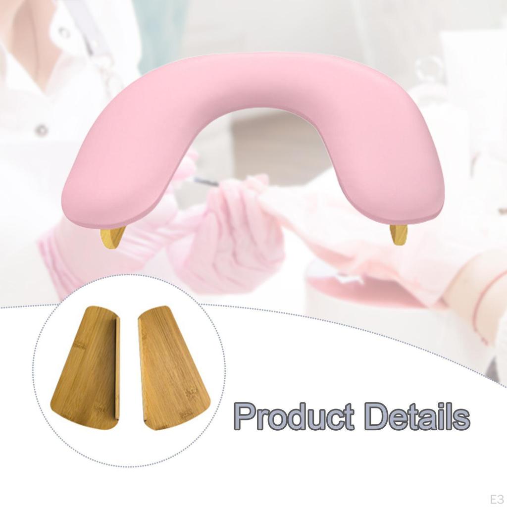 Comfortable And Non-slip PU Leather Hand Rest for Manicure Makeup