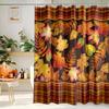 Herbst-Ahornblätter Duschvorhang mit Herbst-Erntedankfest-Muster, Wasserdichte saisonale Badezimmerdekoration für die Heimdekoration