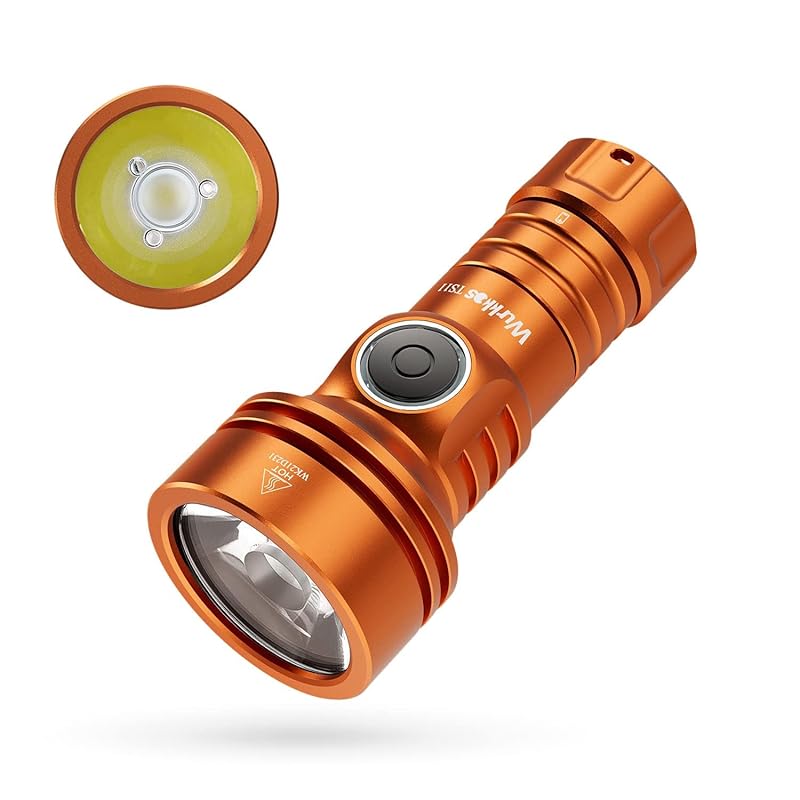 

Wurkkos TS11 flashlight LED USB rechargeable flash light powerful 2000 lumens SFT40 TIR lens Irradiation distance 616 meters TypeC handy light