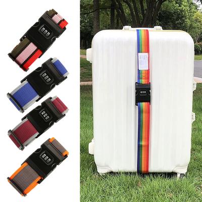 Luggage Strap Adjustable Suitcase Belt with Combination Lock Durable Packing Strap Travel Accessorises for Men and Women