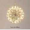 Sparkle Ball Chandelier Wrought Iron Clothing Store Barber Shop Chandelier Bed and Breakfast Tea Room Duplex Floor Lamp