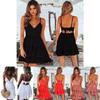 Stylish Women Summer Boho Short Mini Dress For Evening Cocktail And Beach Parties