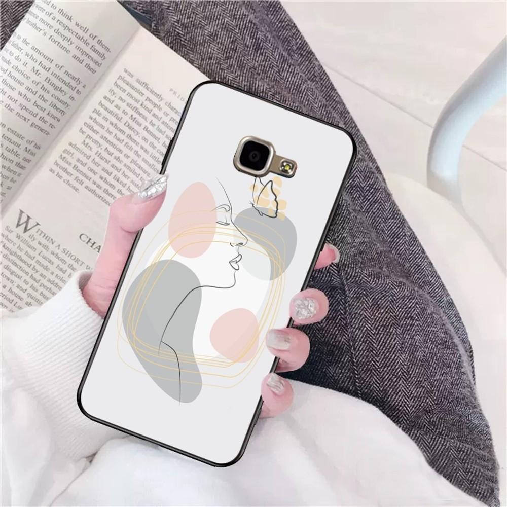 Art Line Face women Etui na telefon dla Samsung A 10 11 12 13 20 21 22 30 31 32 40 51 52 53 70 71 72 73 91 13 skorupa